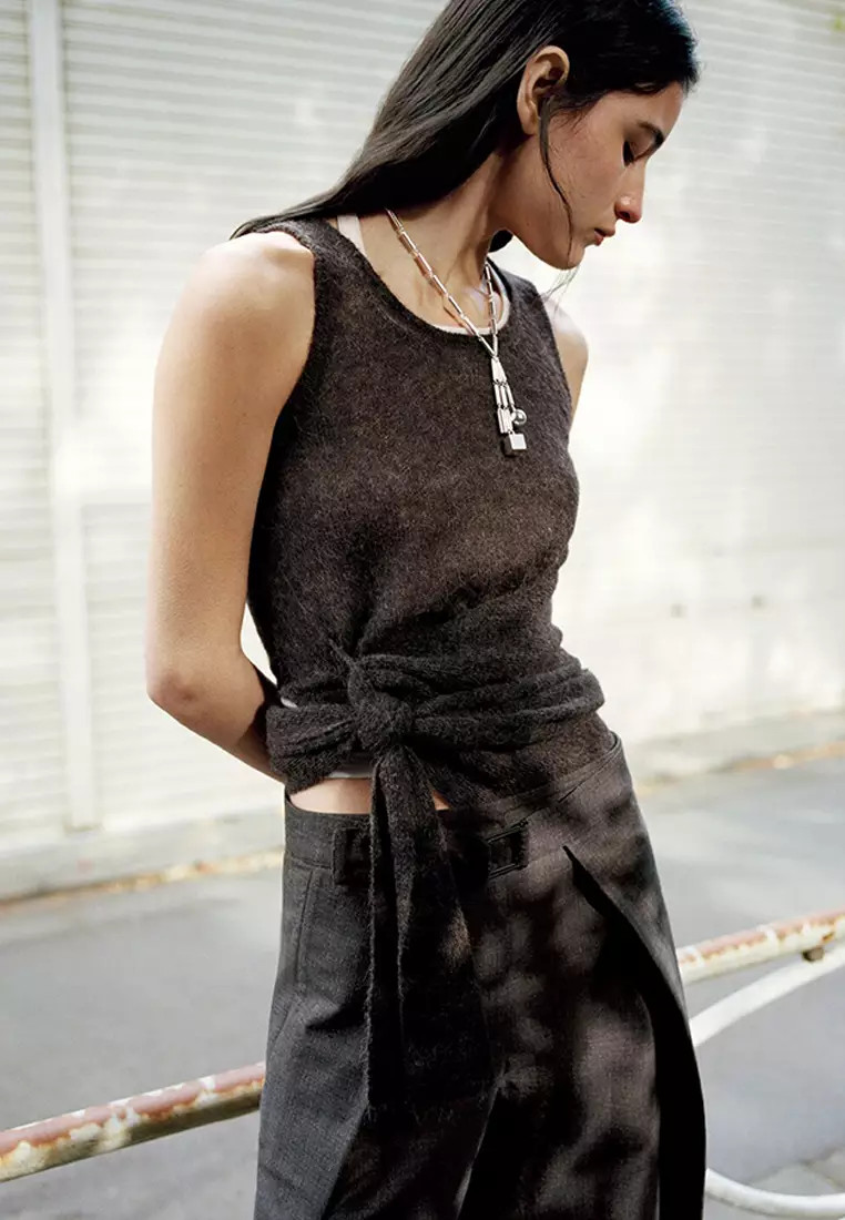 Pendant Necklace with Metallic Pieces
