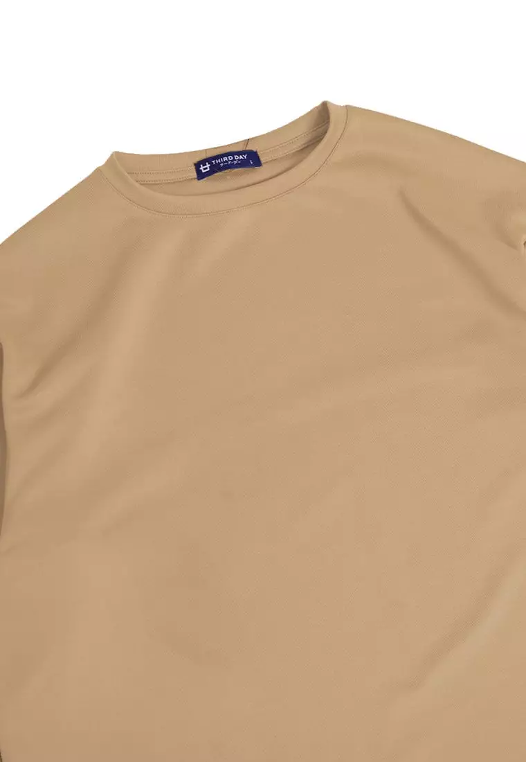 MTQ22 kaos oversize gym pria distro bahan tebal scuba go to the gym khaki