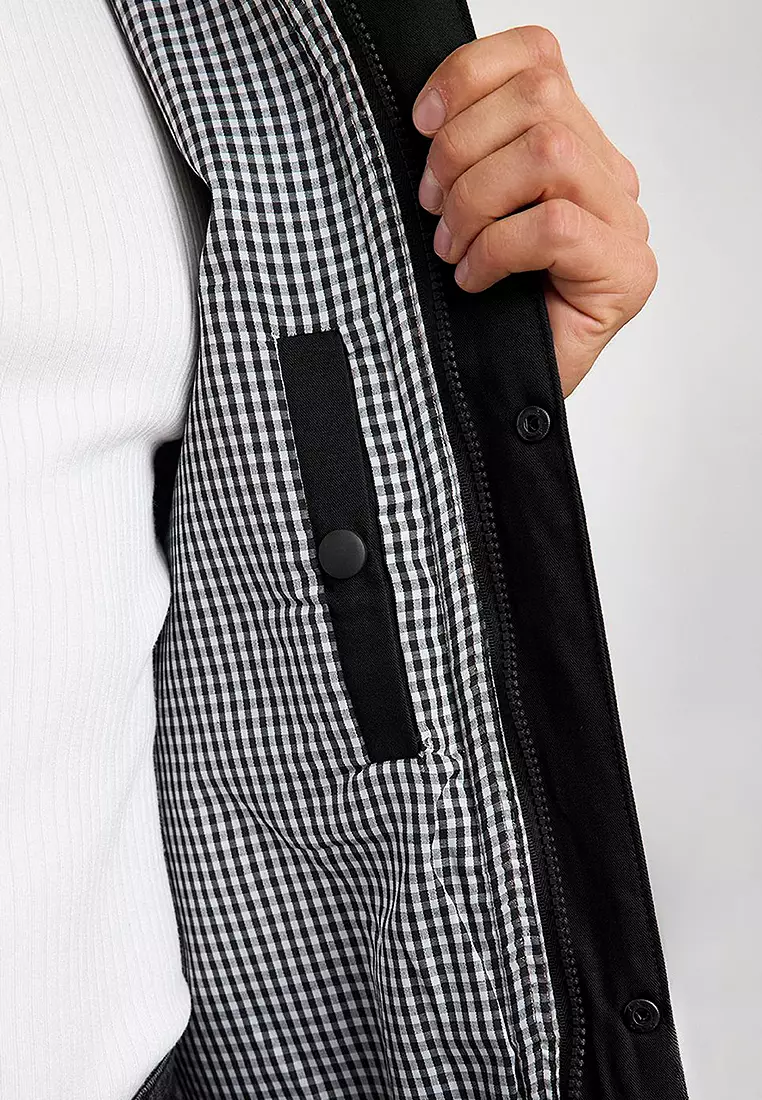 Check Lined Shirt Jacket