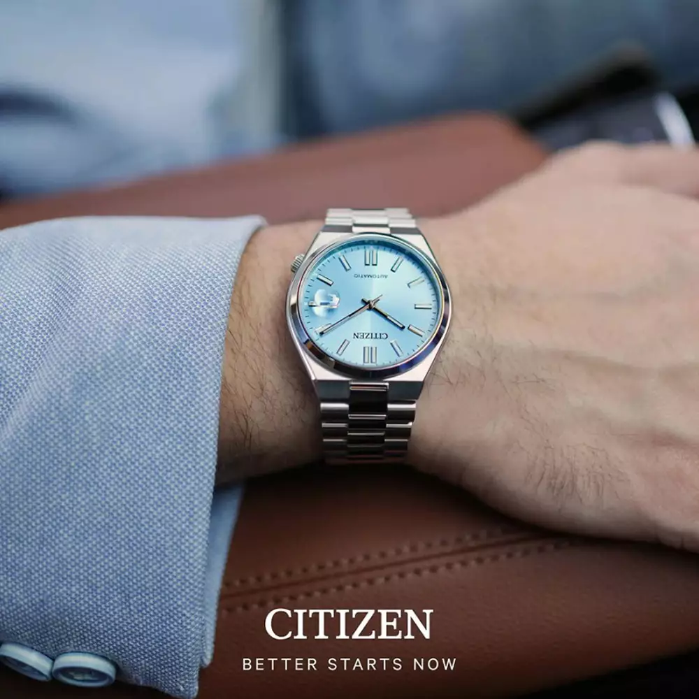 Citizen Mechanical NJ0151-88M Automatic Men Tsuyosa Ice Blue Dial Stainless Steel Strap