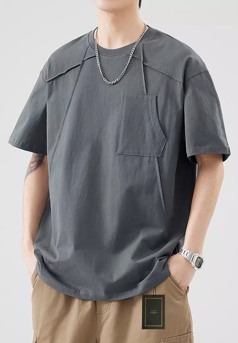 American Style Patchwork Short Sleeve T-Shirt AY-az8067