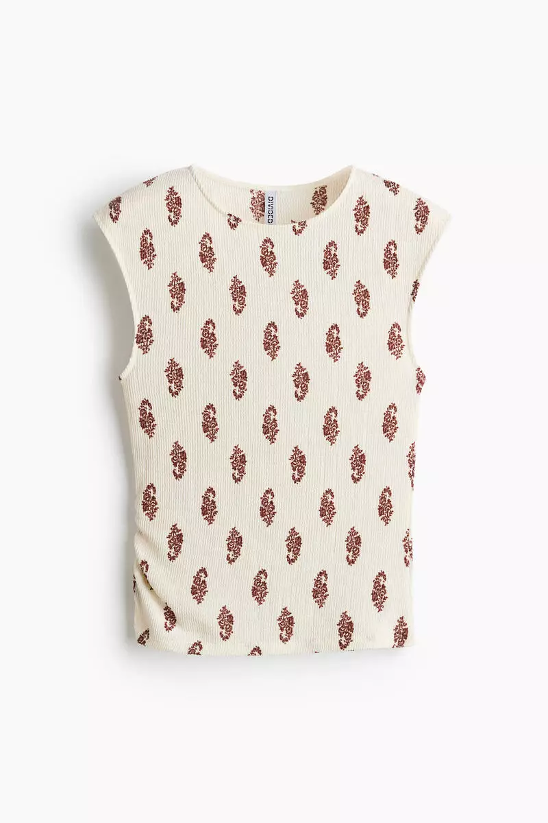 Textured jersey top