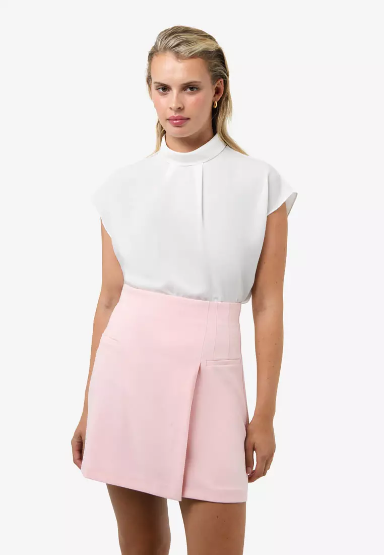 Tiara High Neck Shell Top