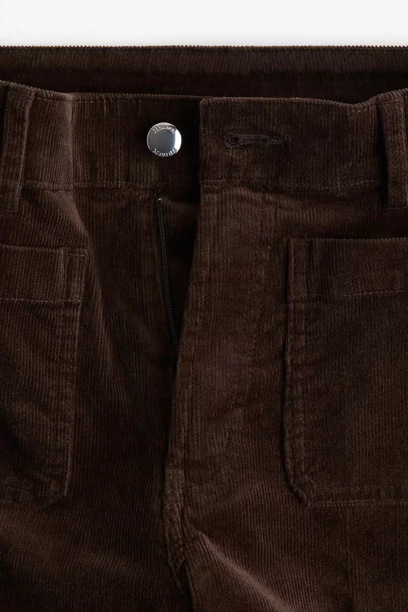 Flared corduroy trousers