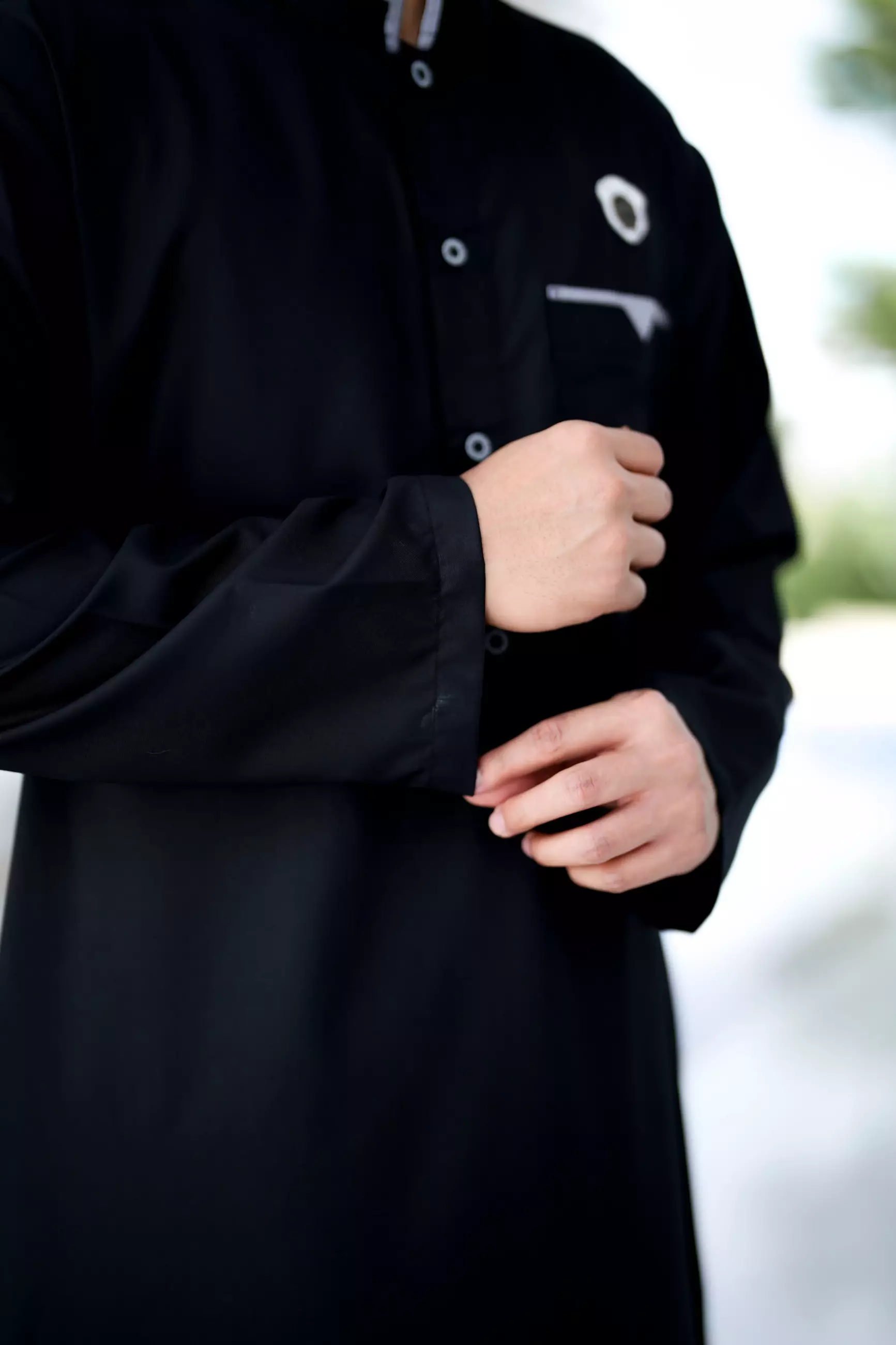 Koko Jubah Gamis Pria  Zayn Black Regular Fit