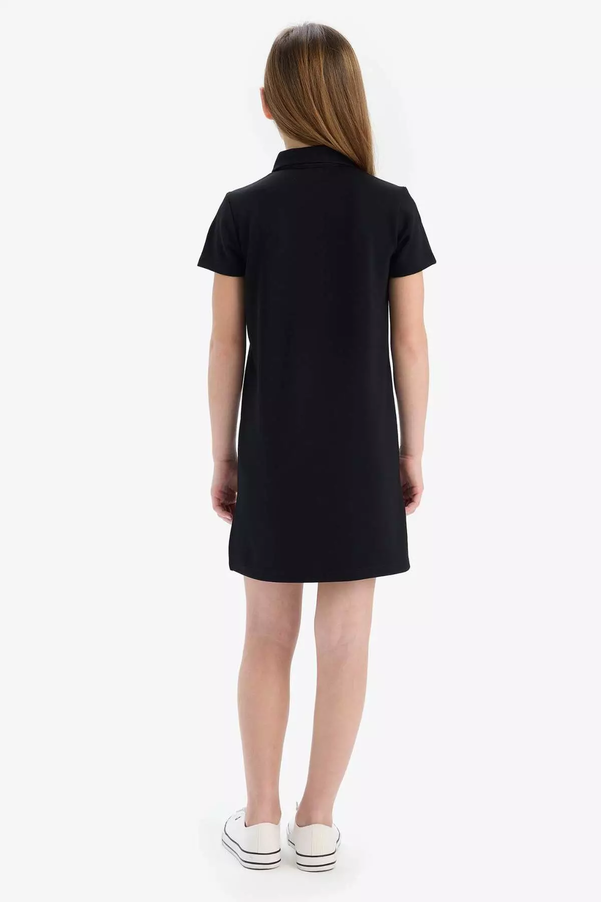 女童POLO恤領印花短袖夏季連身裙 E2646A825Sm