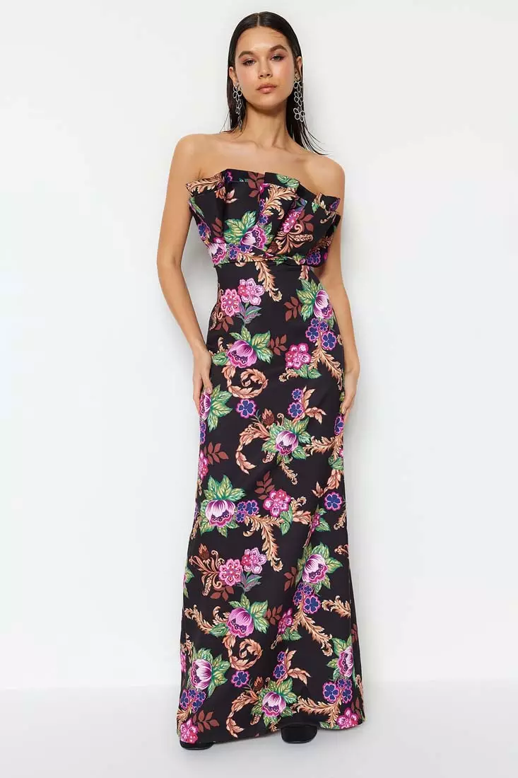 Buy Trendyol Ruffled Evening Dress 2024 Online | ZALORA Singapore