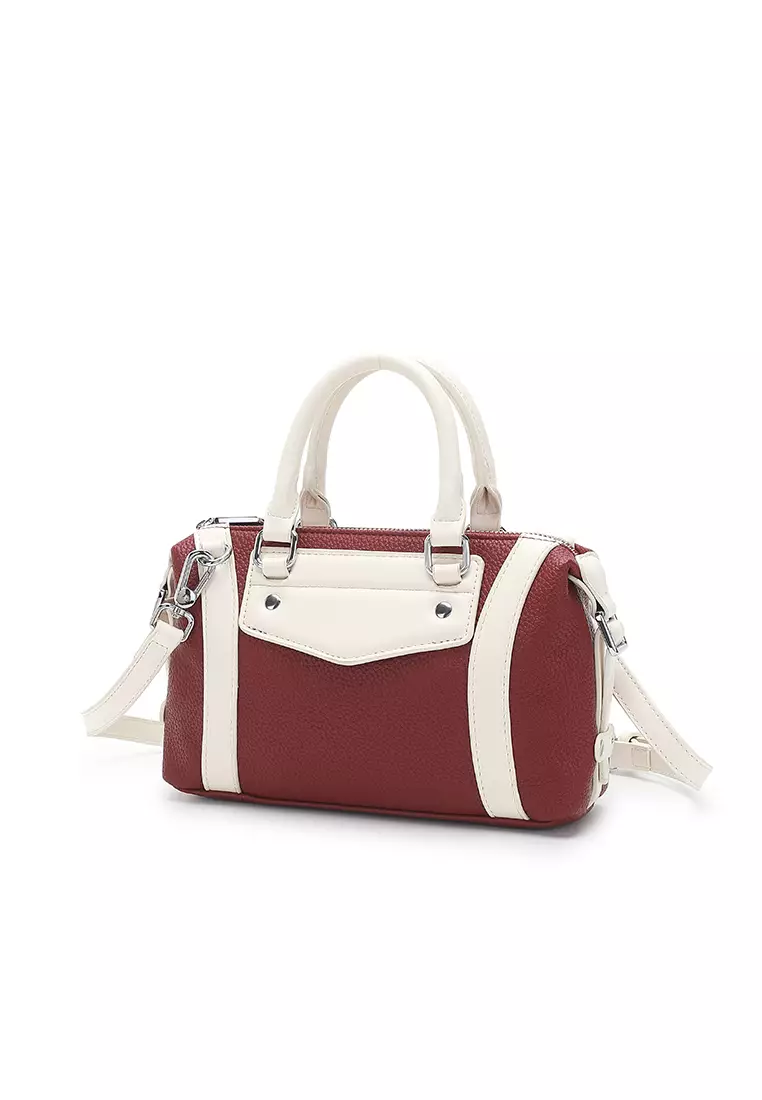 Women's Top Handle Bag / Sling Bag / Crossbody Bag / Shoulder Bag - Wine Red