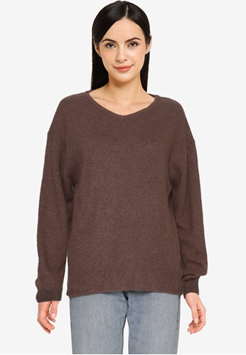 niko and ... brown V-Neck Knit Pullover E147FAA2EE0B00GS_1