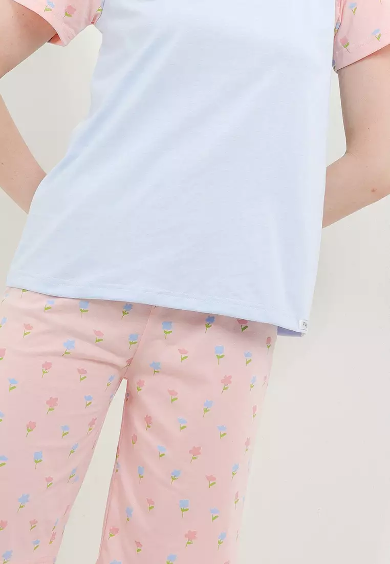 Pyjama Pijama Baju Tidur Short Sleeve Short Pants Sleepwear
