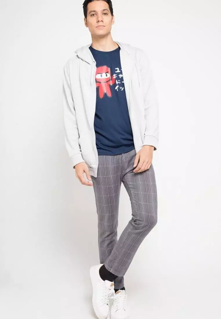 MTF80 ishikawa ninja yes navy kaos pria