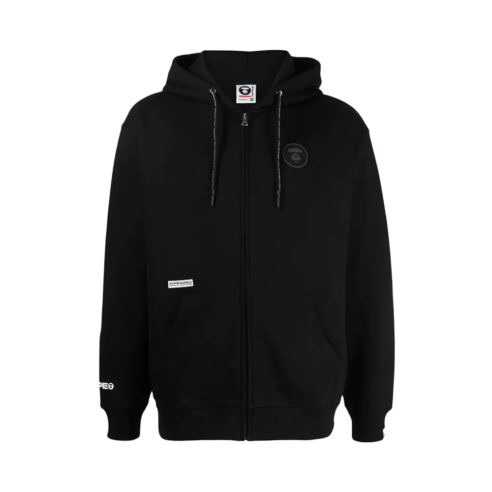 Jual AAPE BY BATHING APE AAPE BY BATHING APE Now Zip Up Hoodie Black ...