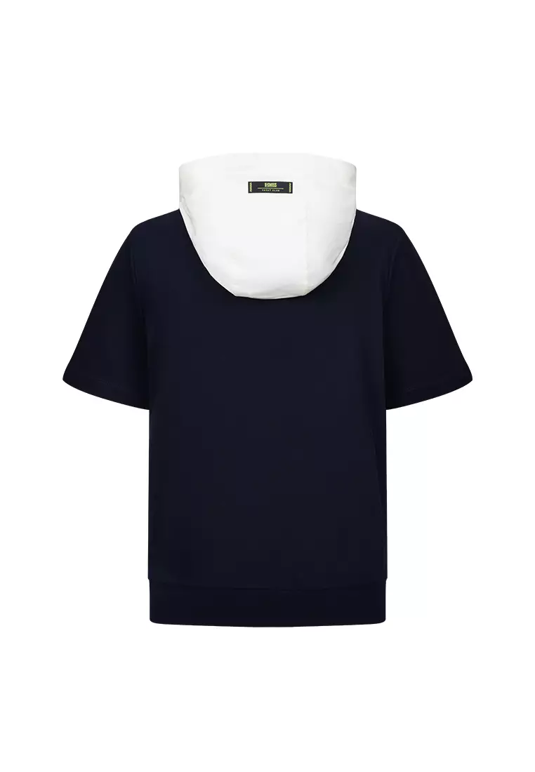 男裝 LOGO BLOCKCORE拼色短袖連帽外套