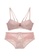 ZITIQUE pink Women's Non-wired Thick Cup Push Up Deep V Cotton Lace Lingerie Set (Bra and Underwear) - Pink A2F19USECAA75AGS_1
