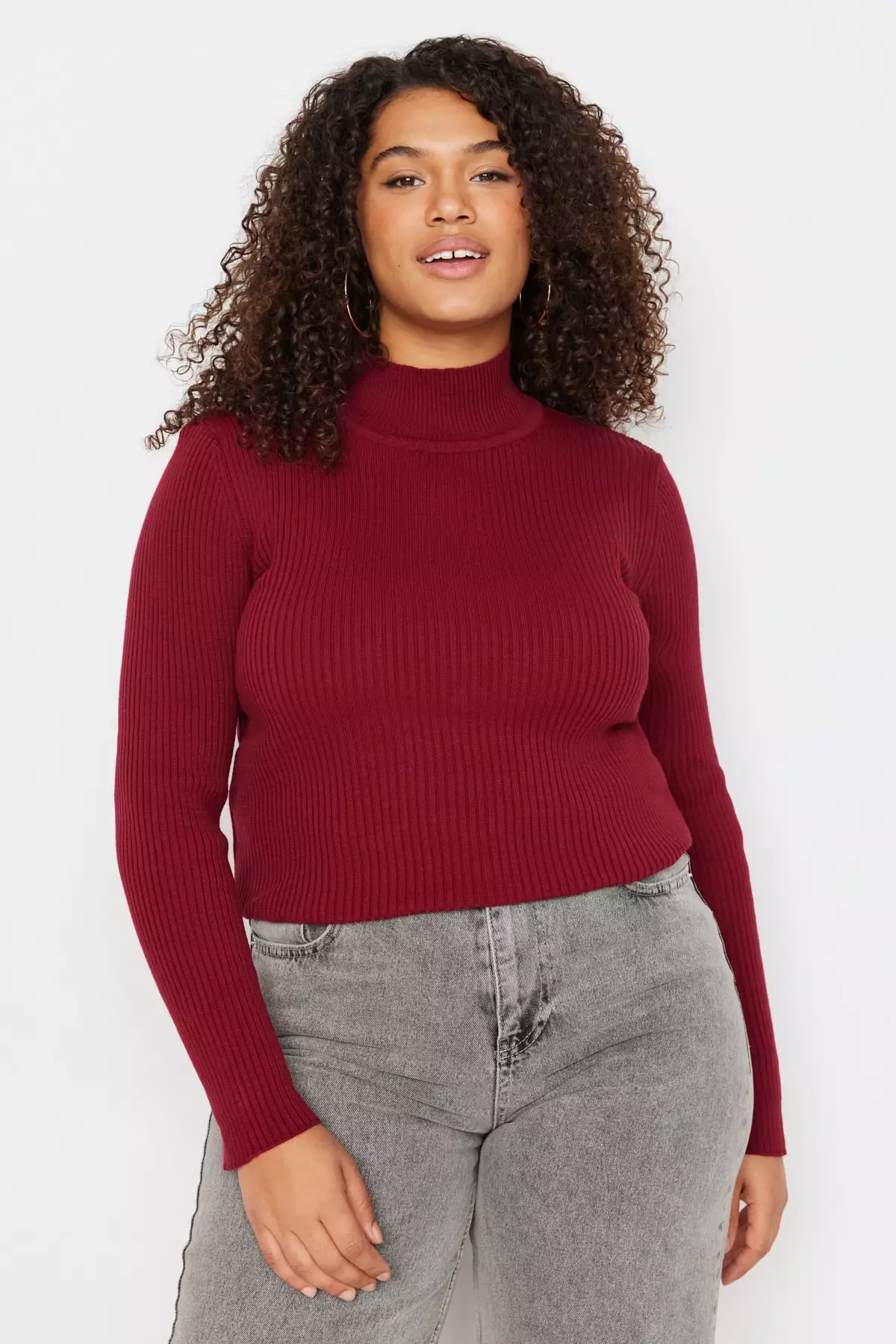 Plus size turtleneck outlet crop top