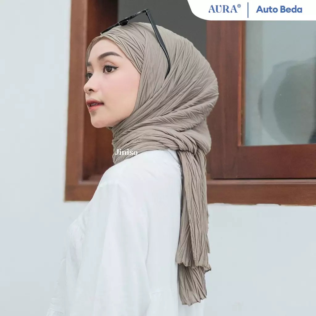 AURA Active Hijab Pashmina Flowy Plisket Breeze