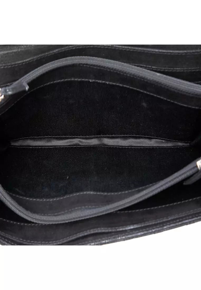 Pre-Loved Chanel Cc Quilted Iridescent Fabric East West Flap