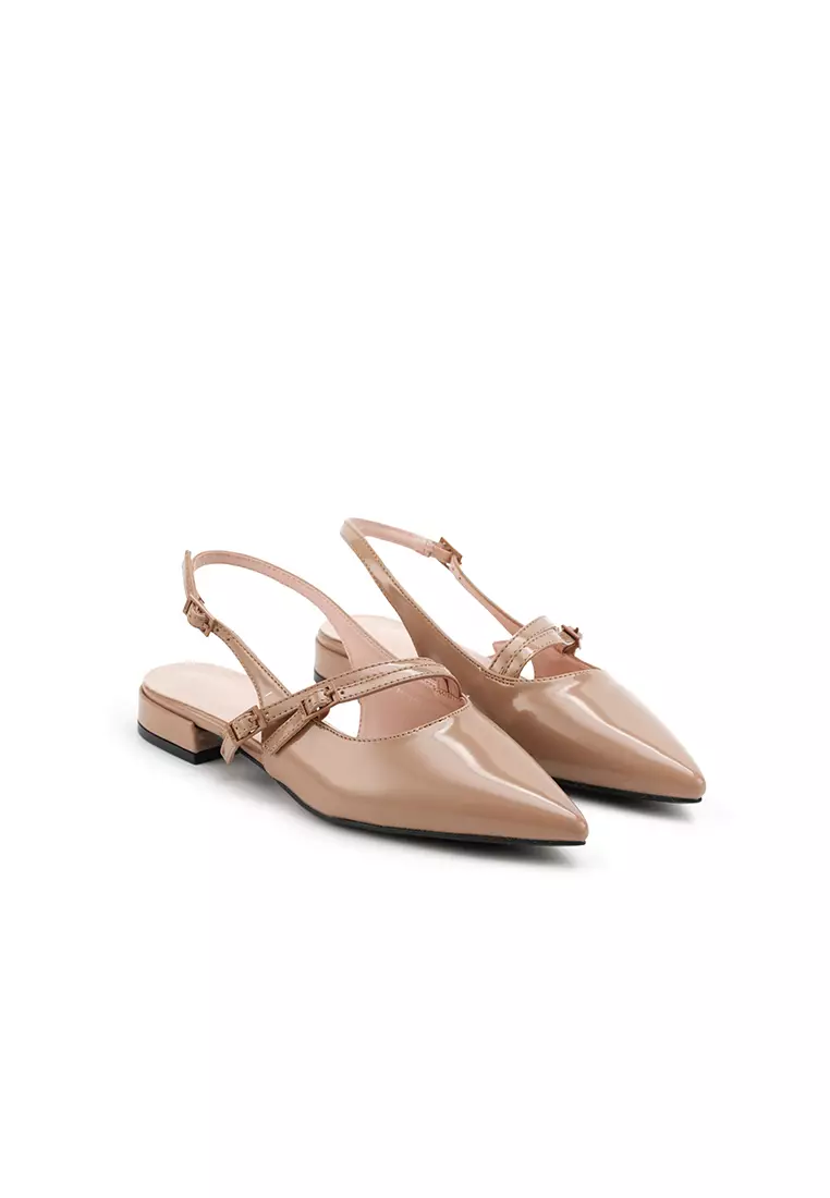 BUCKLE SLINGBACK LOW HEEL