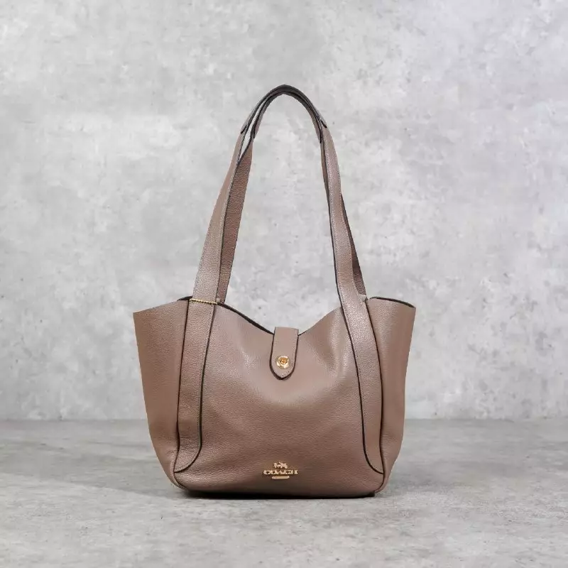 Tas COACH HADLEY TURNLOCK DARK STONE TAUPE TOTE BAG 100% ORIGINAL