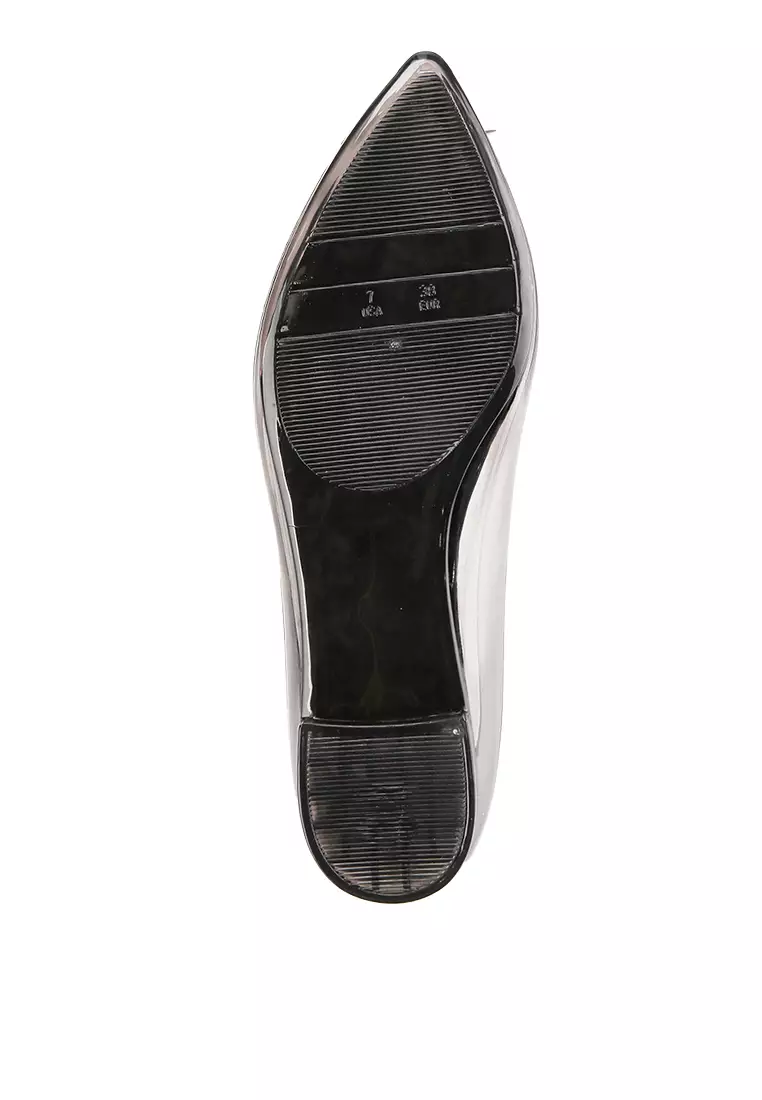 MABEL R2385-1 JELLY FLAT SHOES BLACK