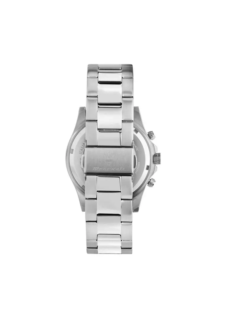 【2年保養】瑪莎拉蒂Competizione 43mm 男士石英腕錶 Luminous Dial Hands R8873600002 Japan Movement