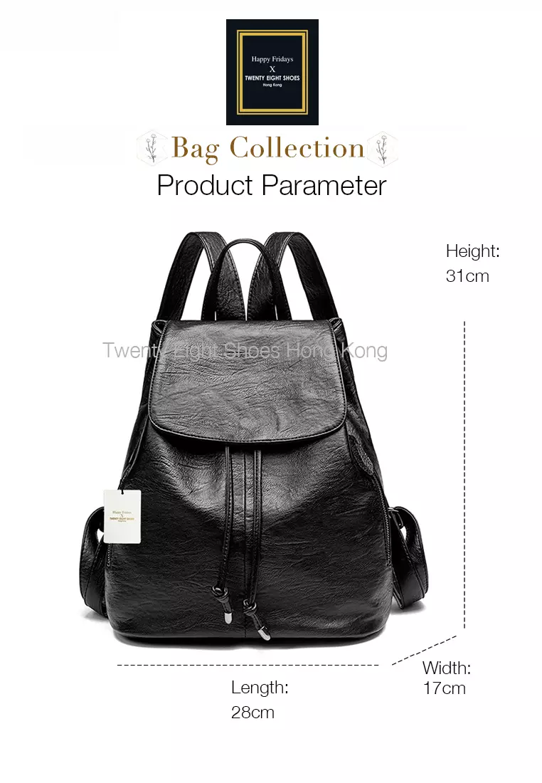 Stylish Faux Leather Flap Backpack JW NN-6636