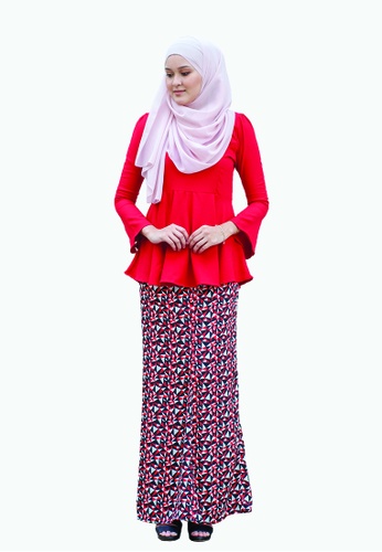 Delina Peplum from Kamelia in Red