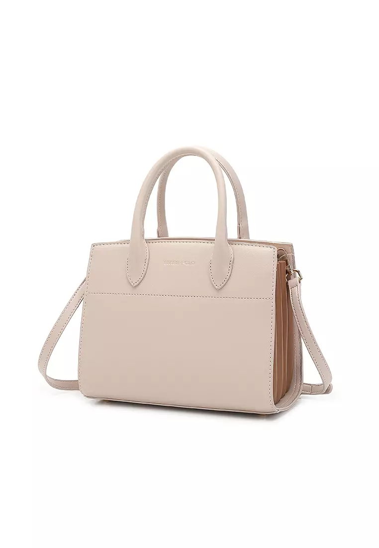 Women's Top Handle Bag / Sling Bag / Crossbody Bag - Apricot