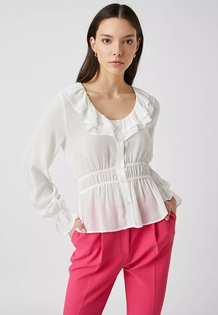 Ruffle Long Sleeves Blouse