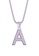 SHANTAL JEWELRY grey and white and silver Cubic Zirconia Silver Alphabet Letter 'A' Necklace SH814AC09MIKSG_1