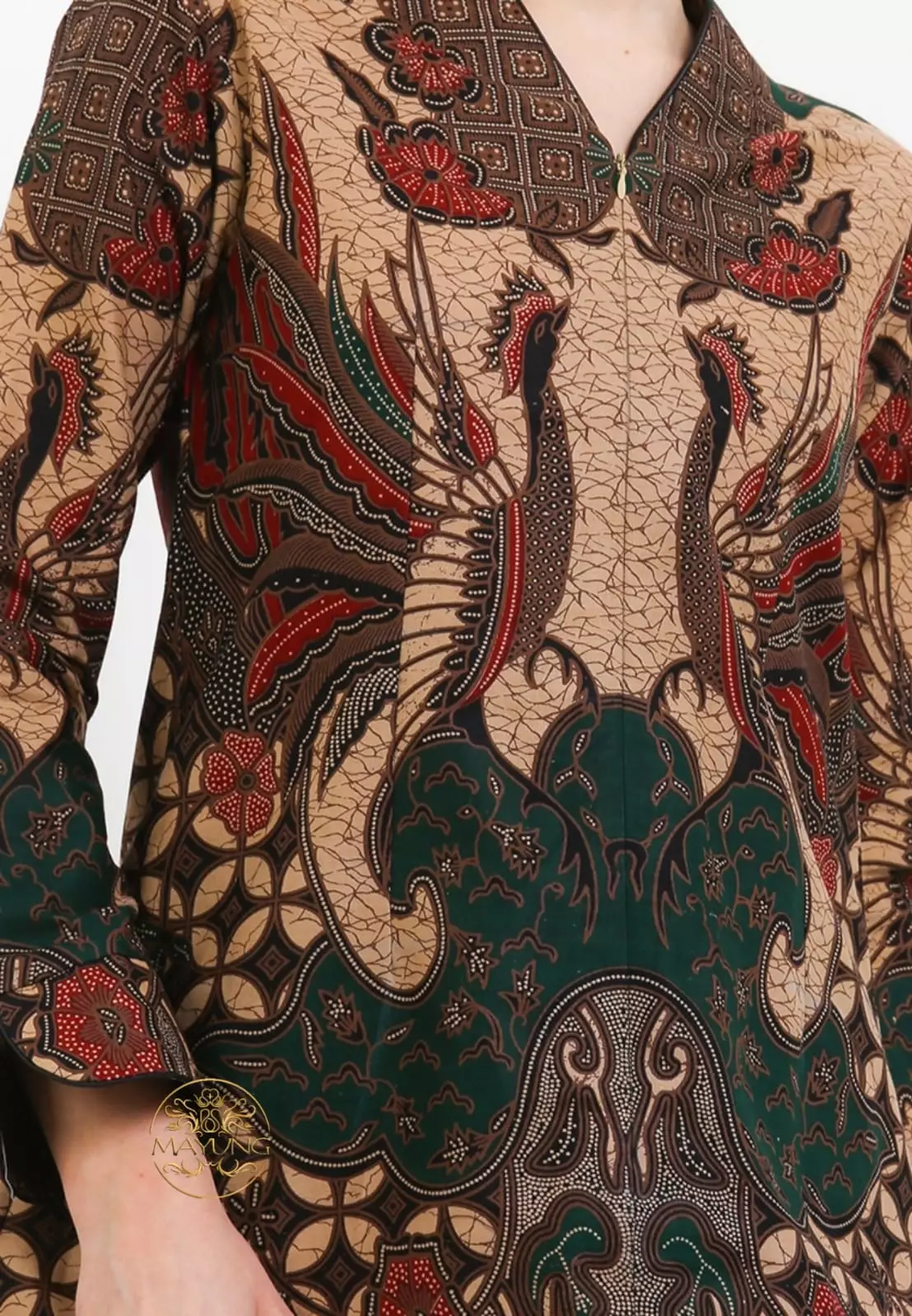 Blouse Batik Antareja Ijo Premium Slimfit Elegant