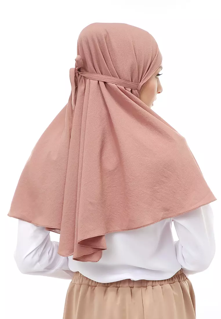 Tamara Jilbab Muslimah Wanita Motif Polos Relaxed Fit - Mocca