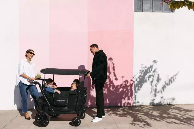 Wonderfold L4 Stroller Wagon Black -  Stroller Bayi Balita Anak