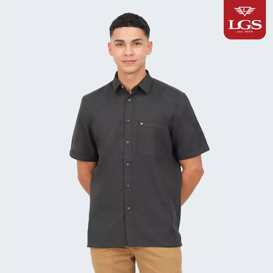 LGS - Kemeja Basic Pria - Lengan Pendek - Katun - Reguler Fit - CSH.271.S2074.255.C
