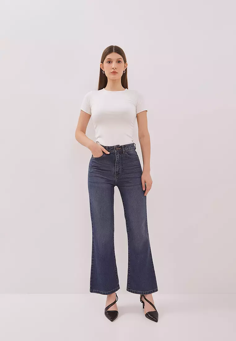 DUST Celana Baggy Bootcut Jeans Naykala Medium Blue TENCEL™ (D.39145)