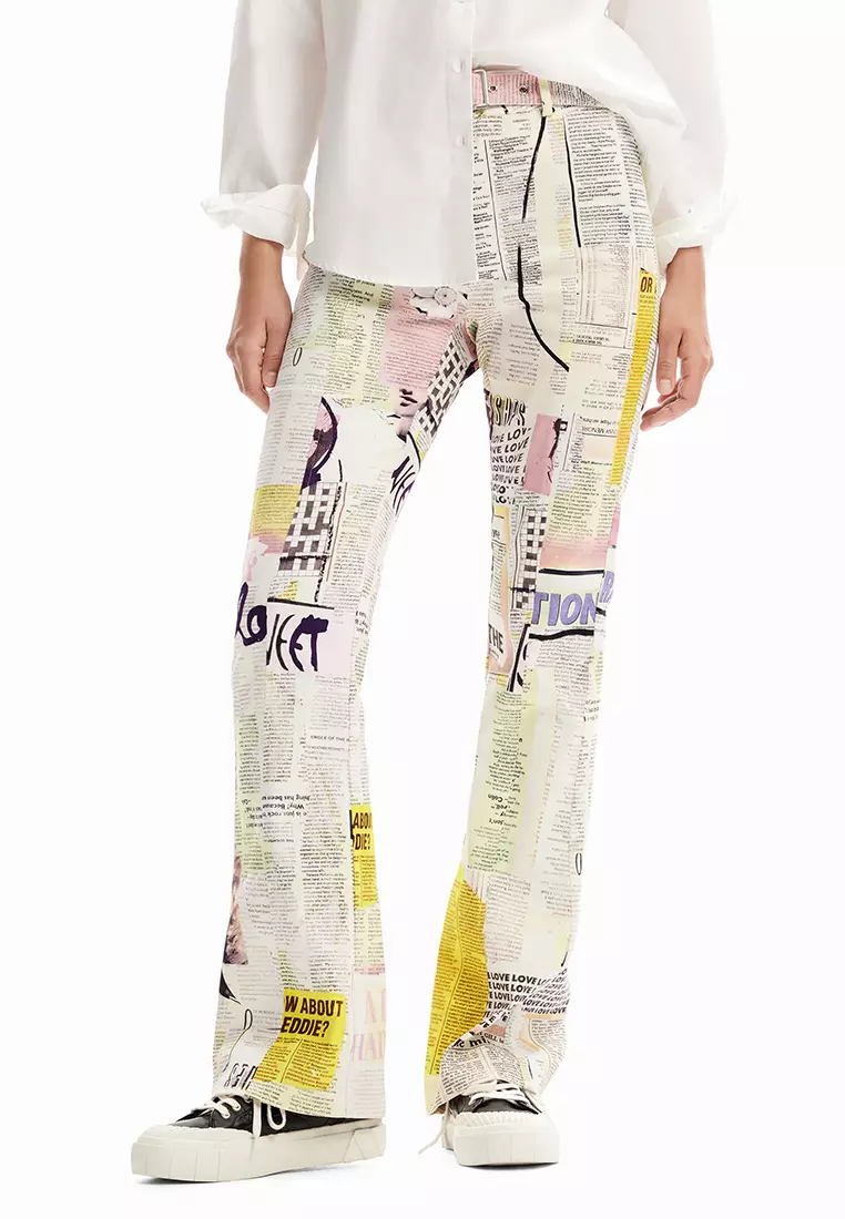 Desigual Women's Trousers LUA, Negro, EU M At Women's...