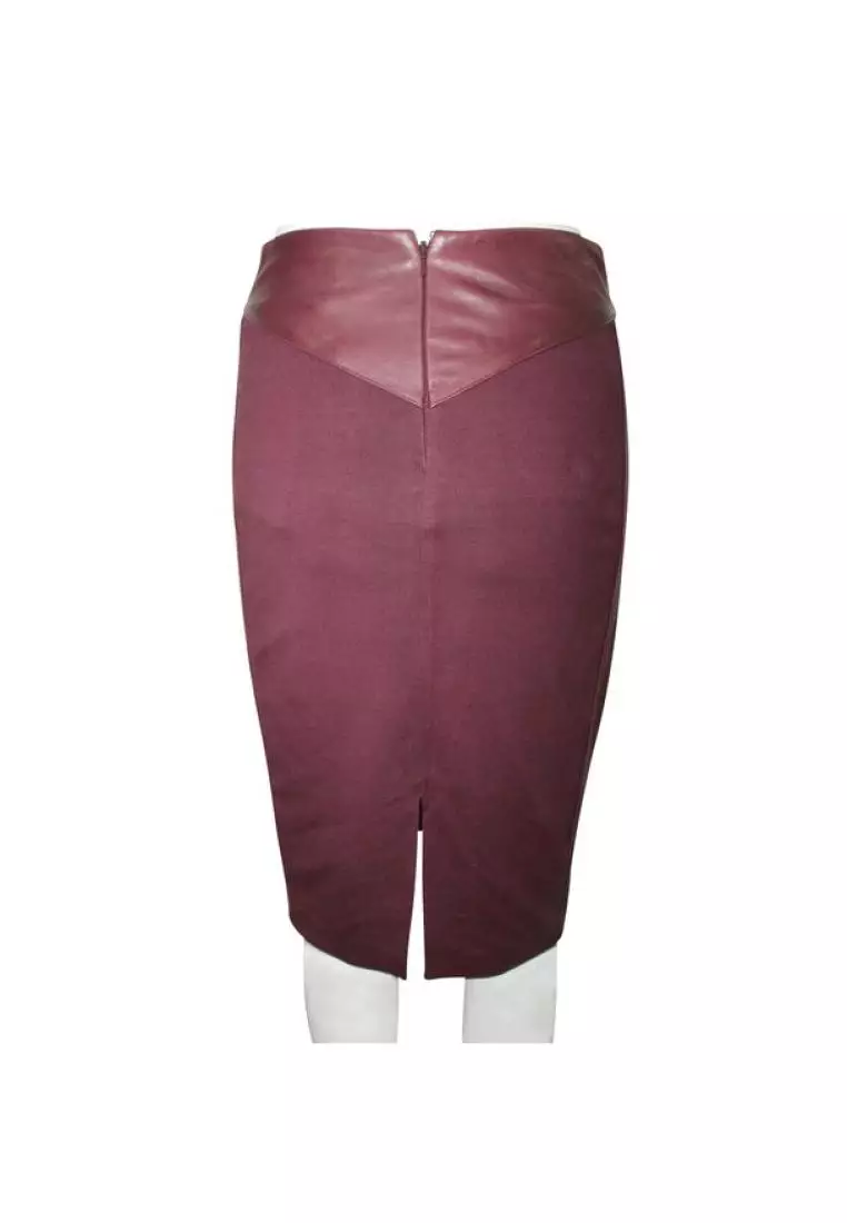 Burgundy designer skirt shop