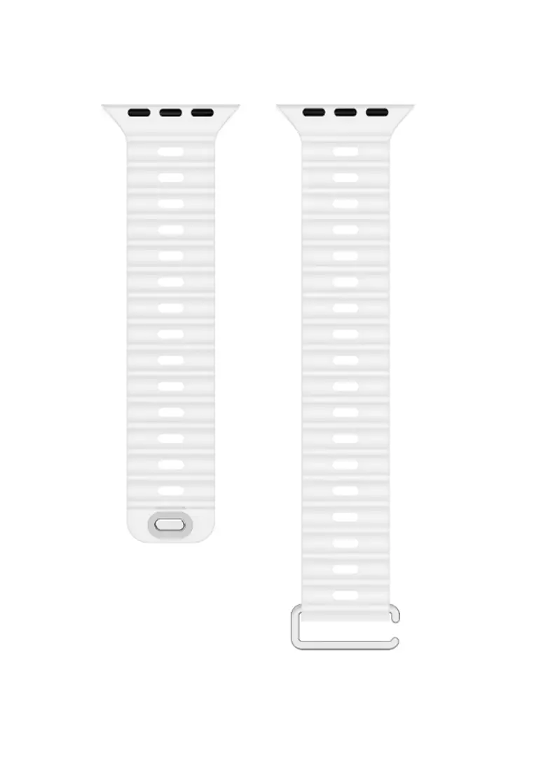 White Silicone Apple Watch Band 38MM 40MM 41MM (KCWATCH1235)