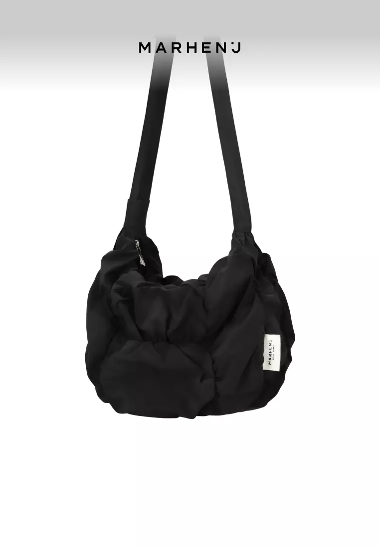 POPCORN SWING Nylon Crossbody Bag Black