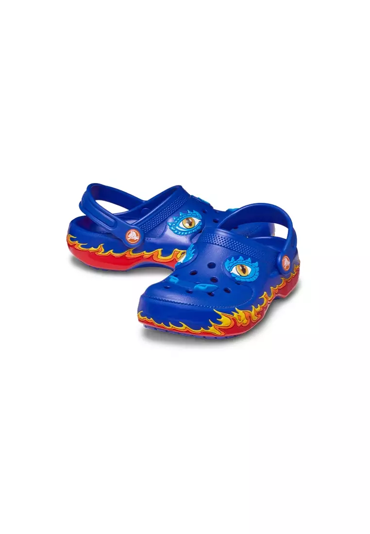 Kids' Classic IAM Dragon Lights Clog in Blue Bolt