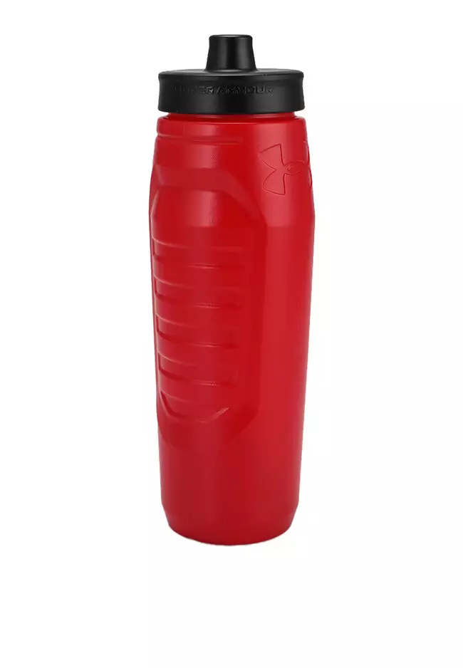 32 oz Black/Pitch Gray Sideline Squeeze Water Bottle by Under