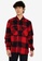 Only & Sons red Milo Check Overshirt 30845AAC576607GS_1