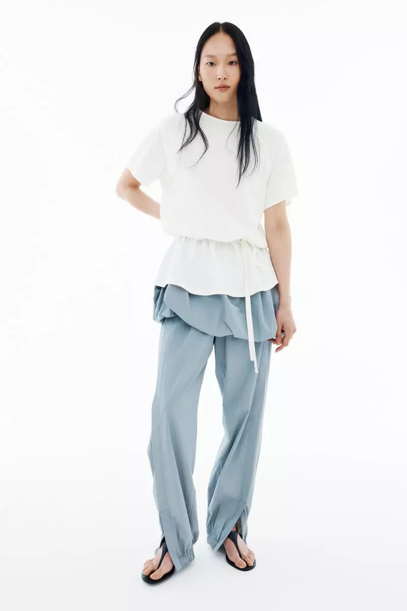 Drawstring-detail top