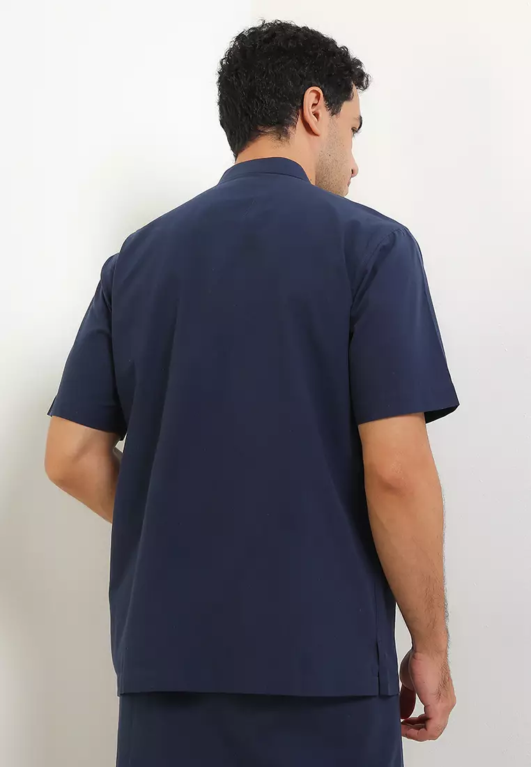 (Intresse x Sandiaga Uno Collection) Intresse Natuna Navy Long Sleeve Baju Koko