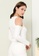 ONLY white Siva Long Sleeves Cold Shoulder Top 9134CAA39D17EEGS_5