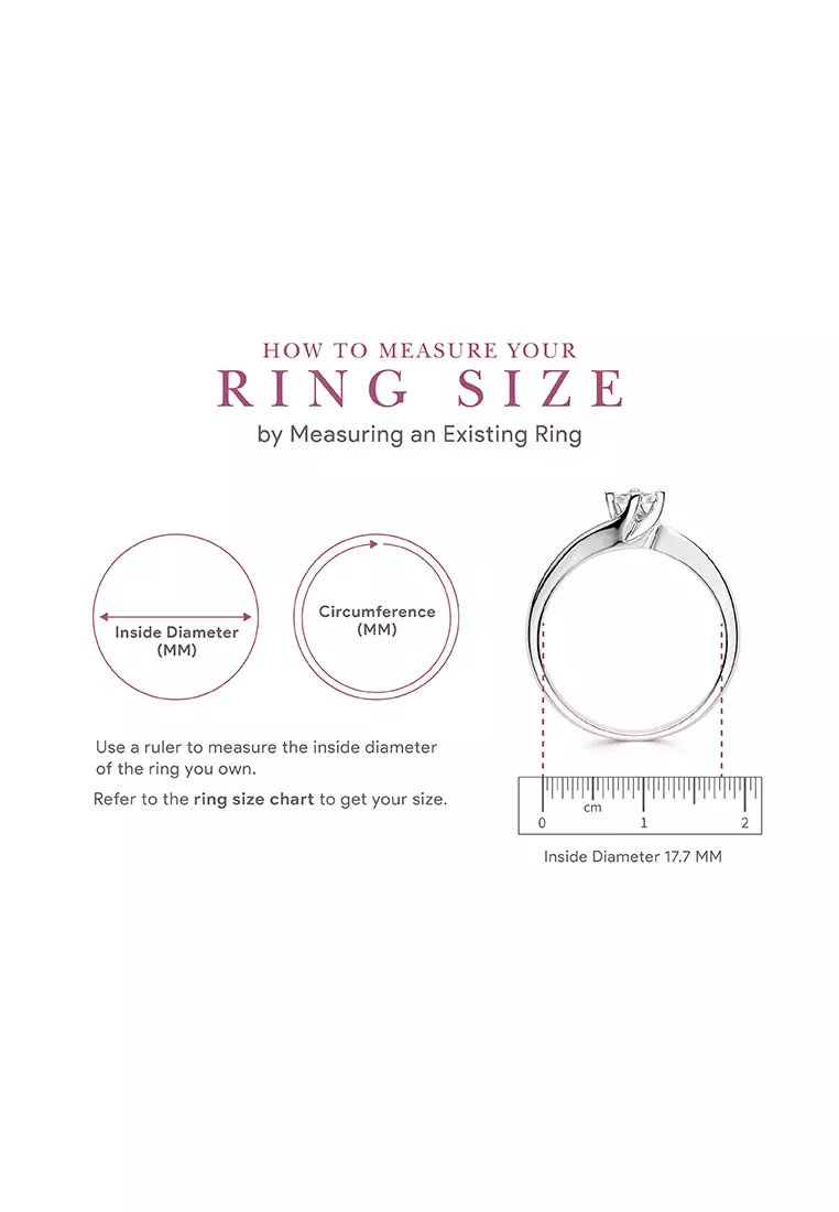 LAZO DIAMOND Love Mark Twisted Bypass Solitaire Diamond Engagement Ring in 18k White Gold