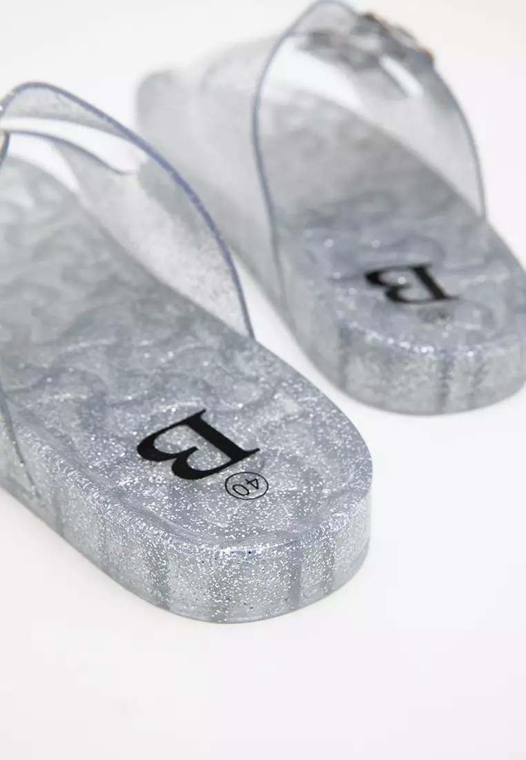 Sofia Melda Jelly Sandal Silver