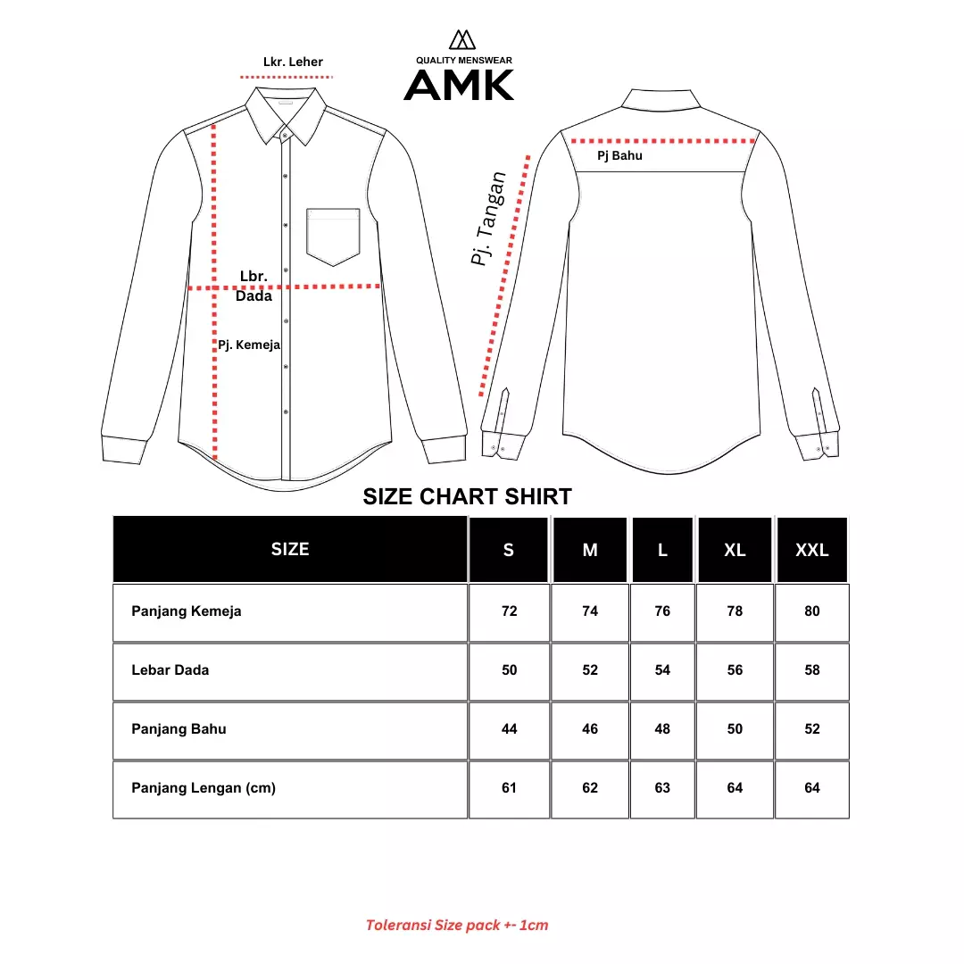 AMK Kemeja Basic Pria Lengan Panjang SHS GINJIRO L/S White