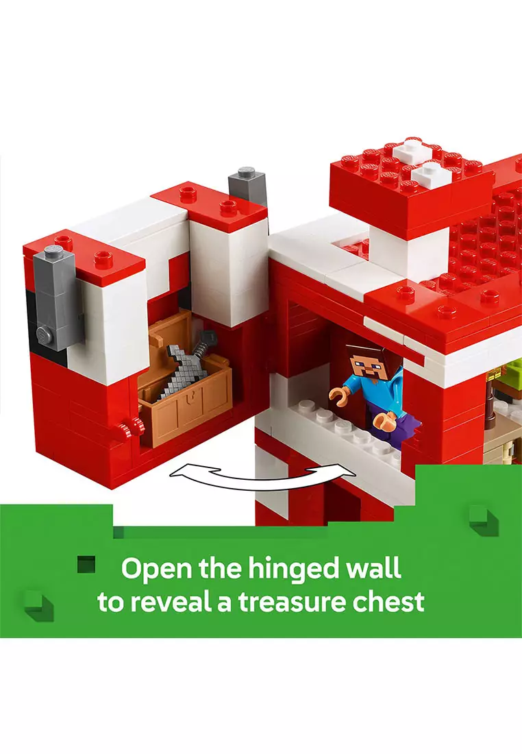 Minecraft 21270 The Mooshroom House, Age 8+, Building Blocks, 2025 (500pcs)