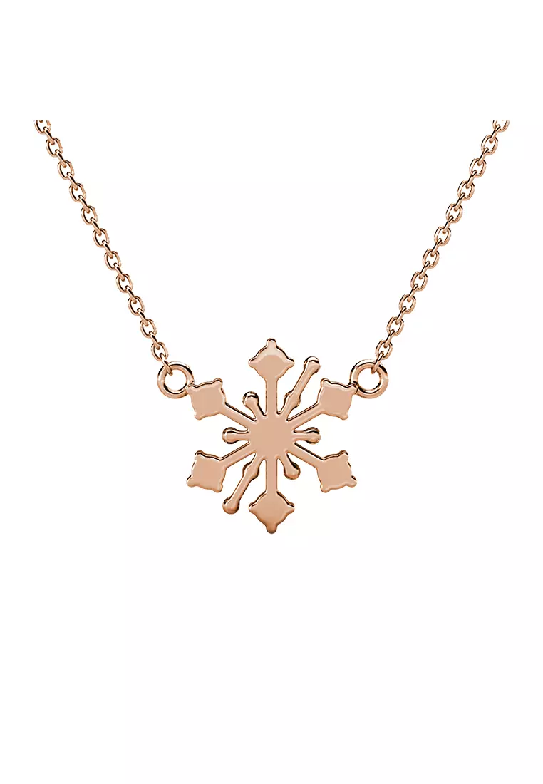 Snowflakers Pendant RG - Kalung Crystal by Her Jewellery